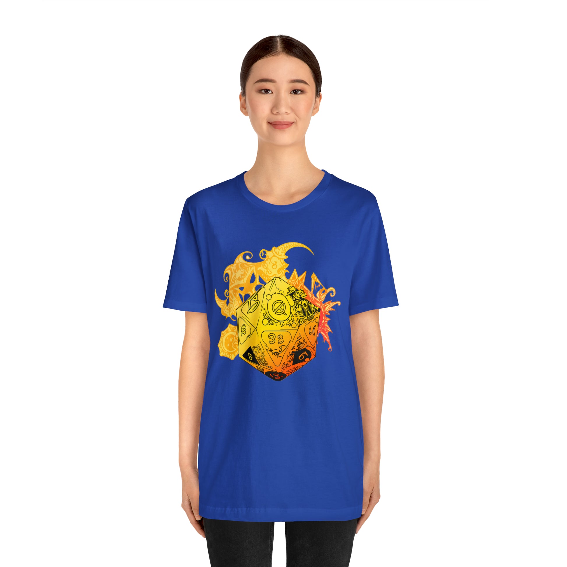 true-royal-quest-thread-tee-shirt-with-large-yellow-dragon-dice-on-center-of-shirt