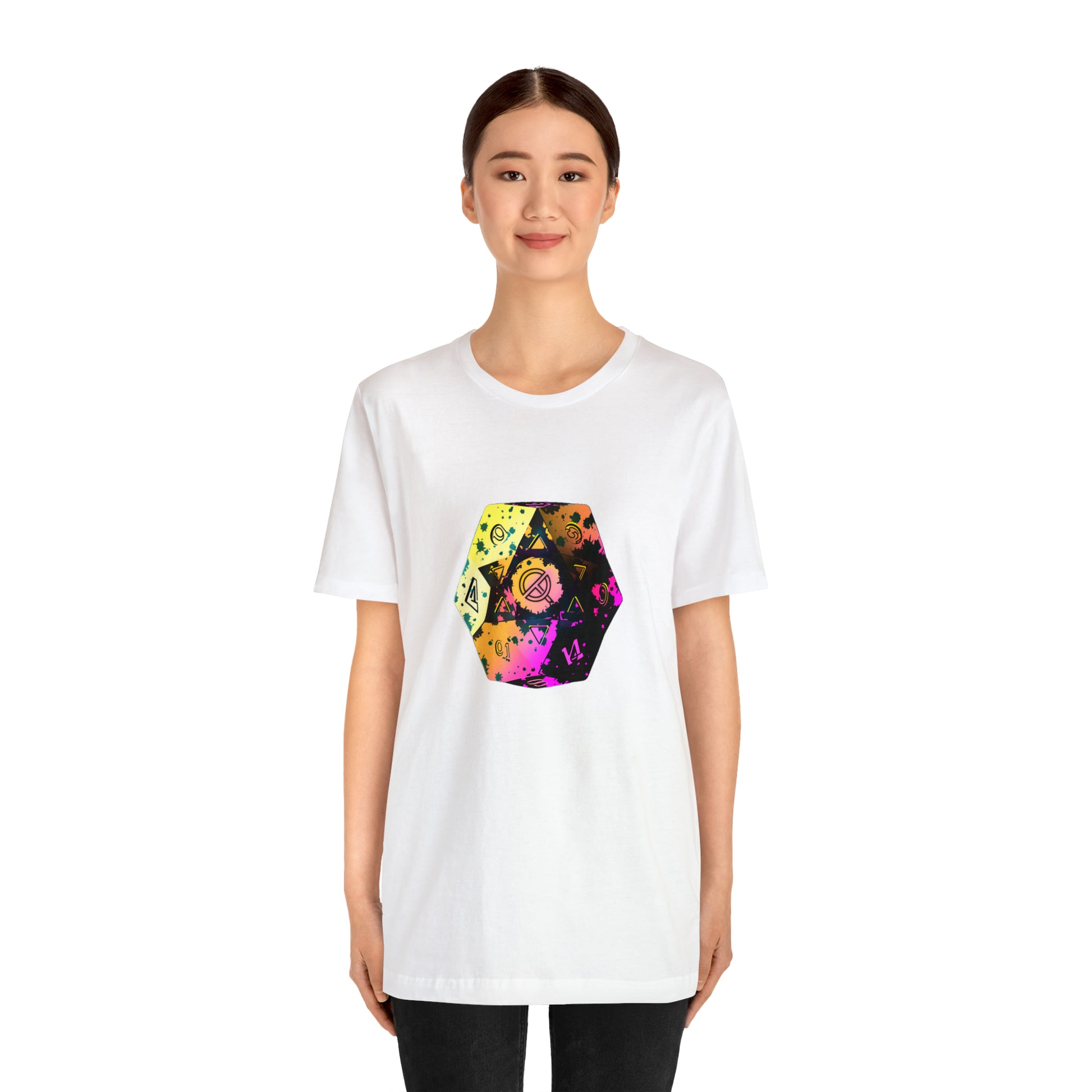 white-quest-thread-tee-shirt-with-large-neon-d20-dice-on-center