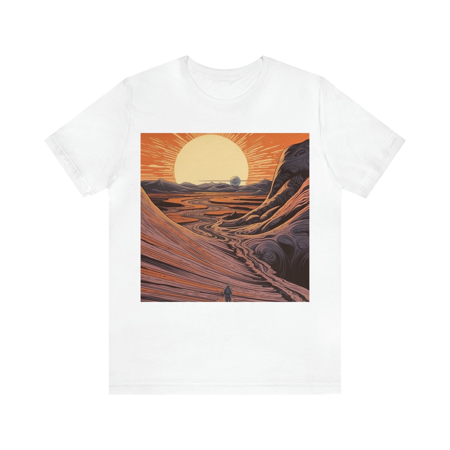 white-quest-thread-tee-shirt-with-large-sunrise-over-dunes-on-center-of-shirt