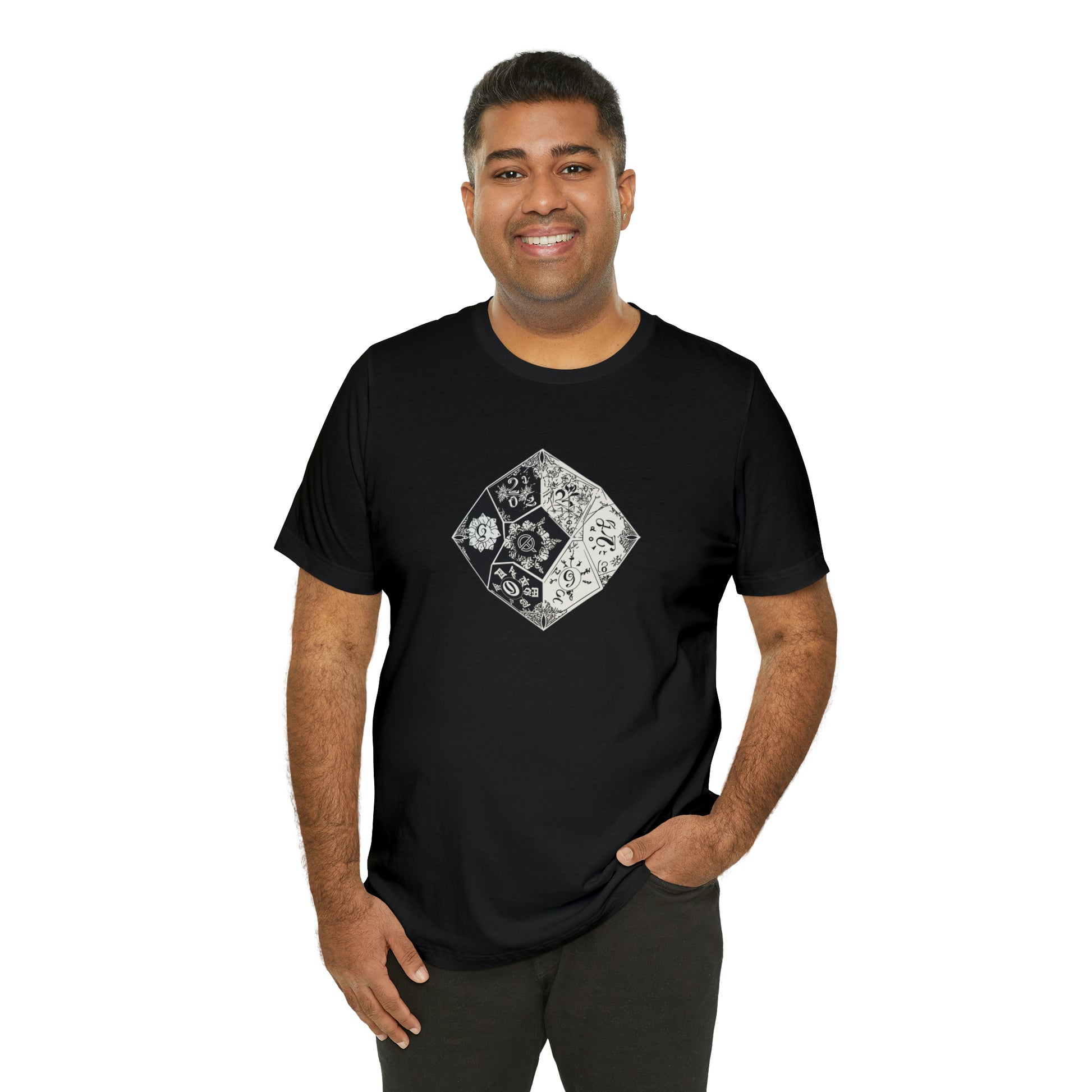black-quest-thread-tee-shirt-with-large-black-and-white-artistic-dice-on-center