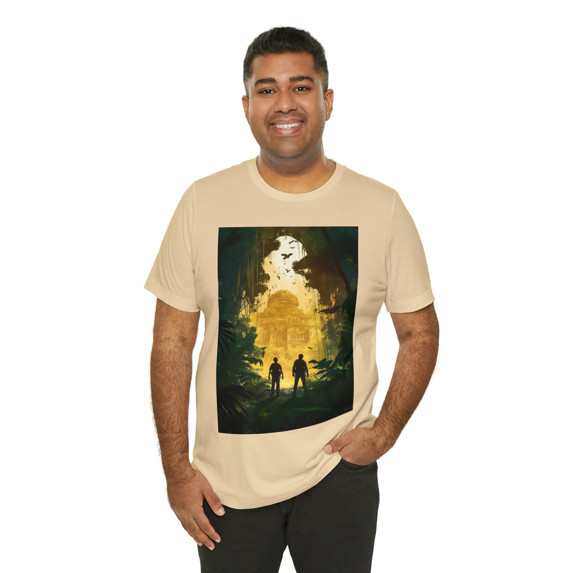 soft-cream-quest-thread-tee-shirt-with-ruins-of-arnak-scene-on-front