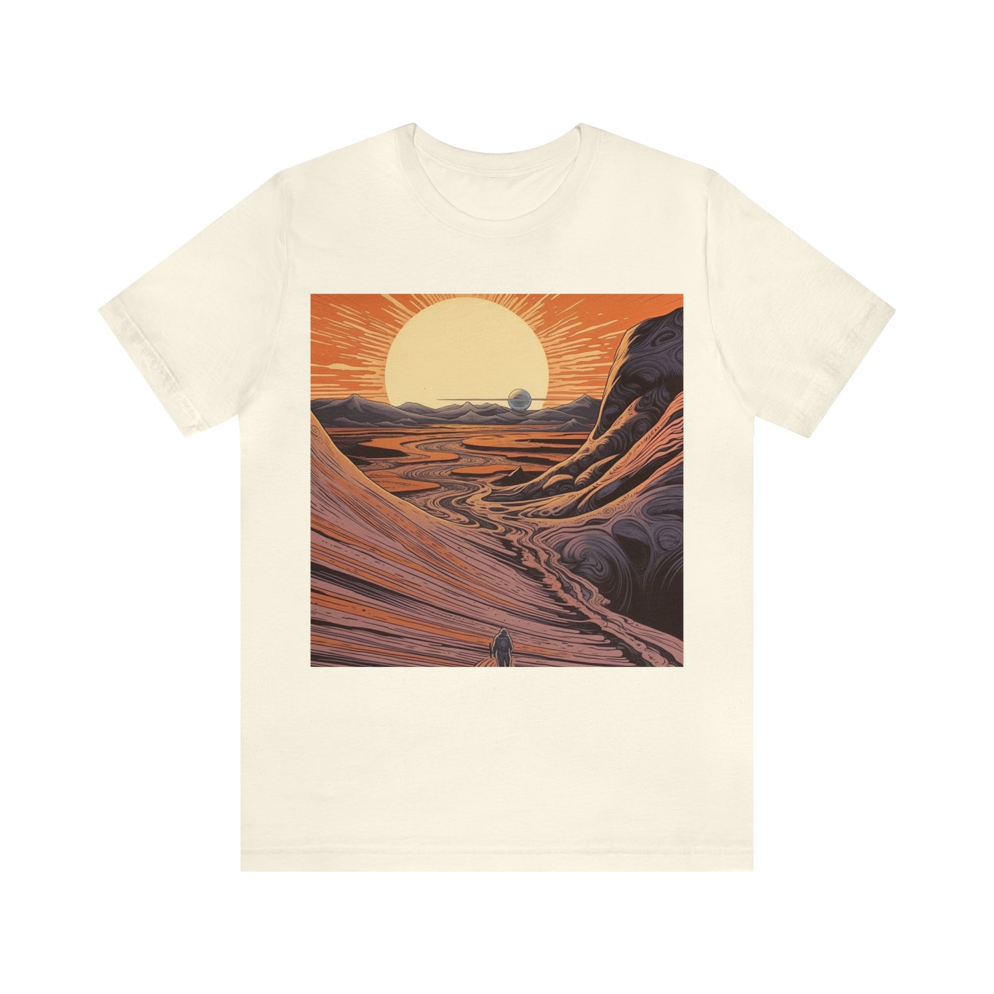 natural-quest-thread-tee-shirt-with-large-sunrise-over-dunes-on-center-of-shirt