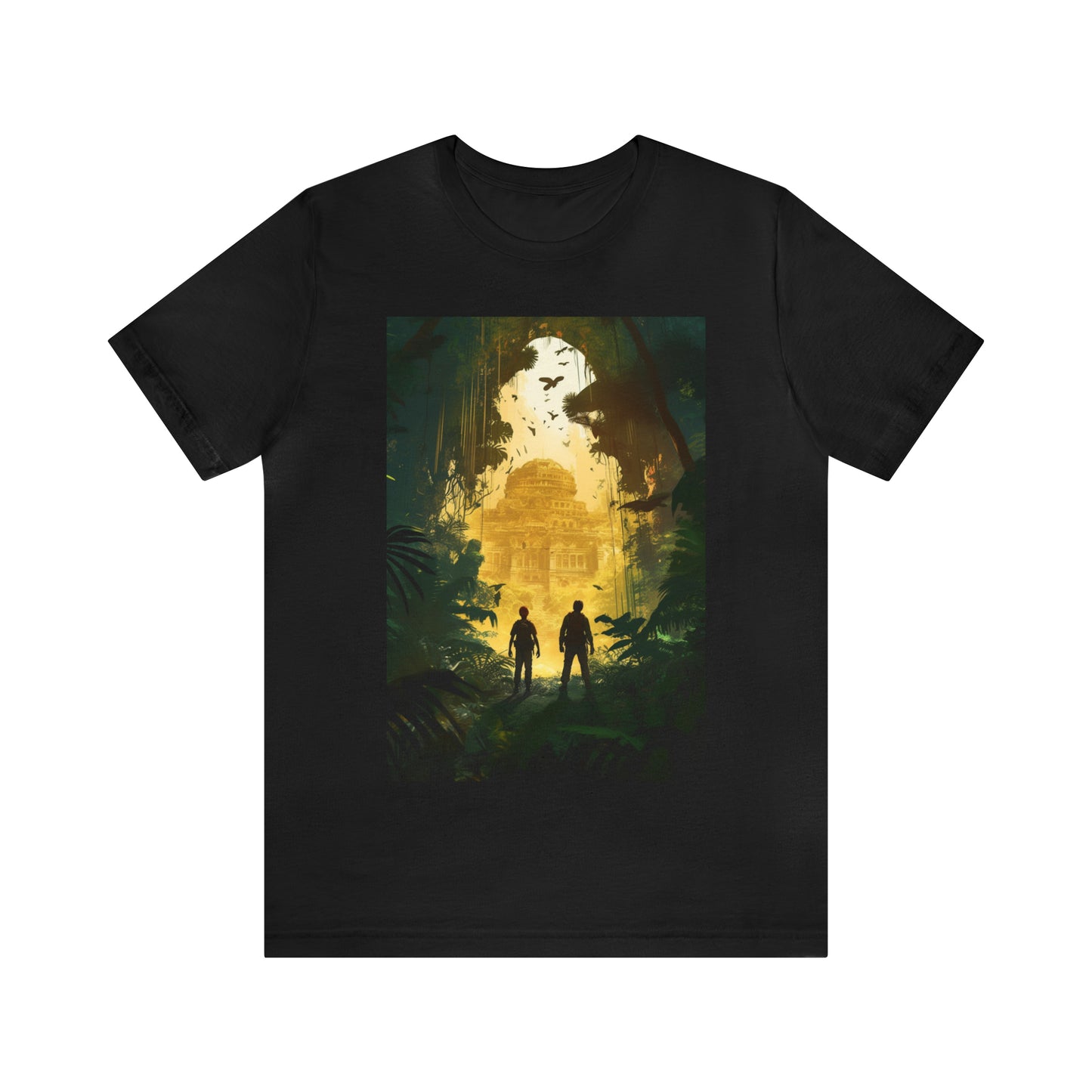 black-quest-thread-tee-shirt-with-ruins-of-arnak-scene-on-front