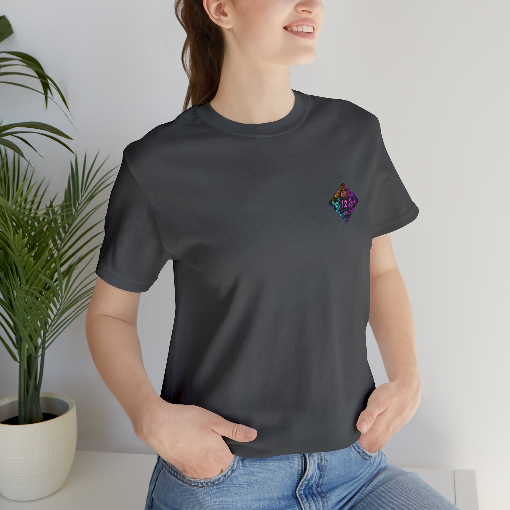 asphalt-quest-thread-tee-shirt-with-small-neon-diamond-dice-on-left-chest